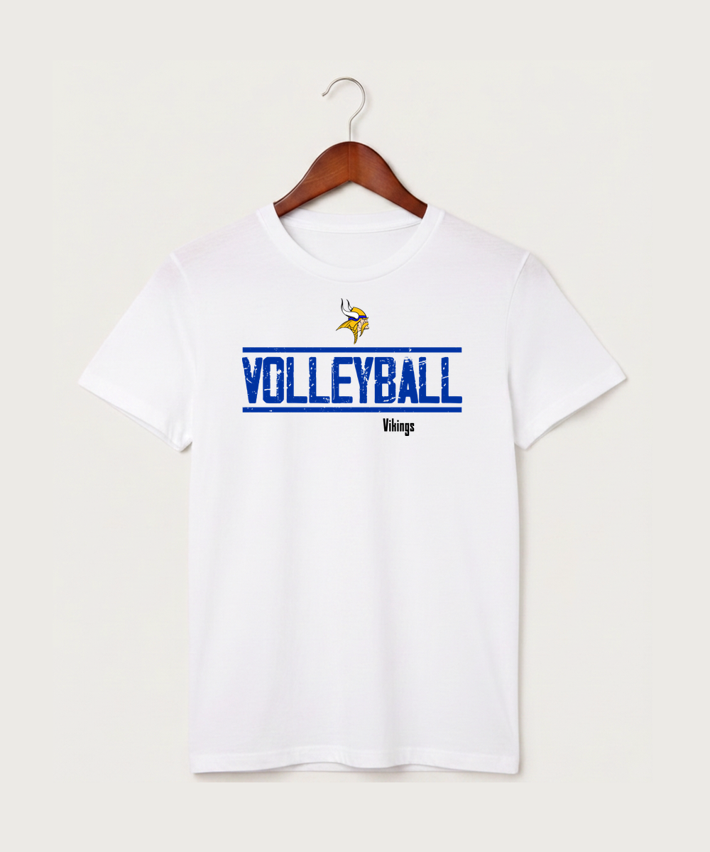 Hayfield High School Volleyball (Girls) - White T-Shirt - Full Front