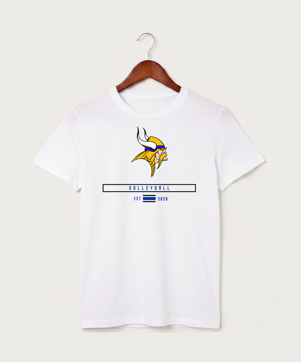 Hayfield High School Volleyball (Girls) - White T-Shirt - Full Front
