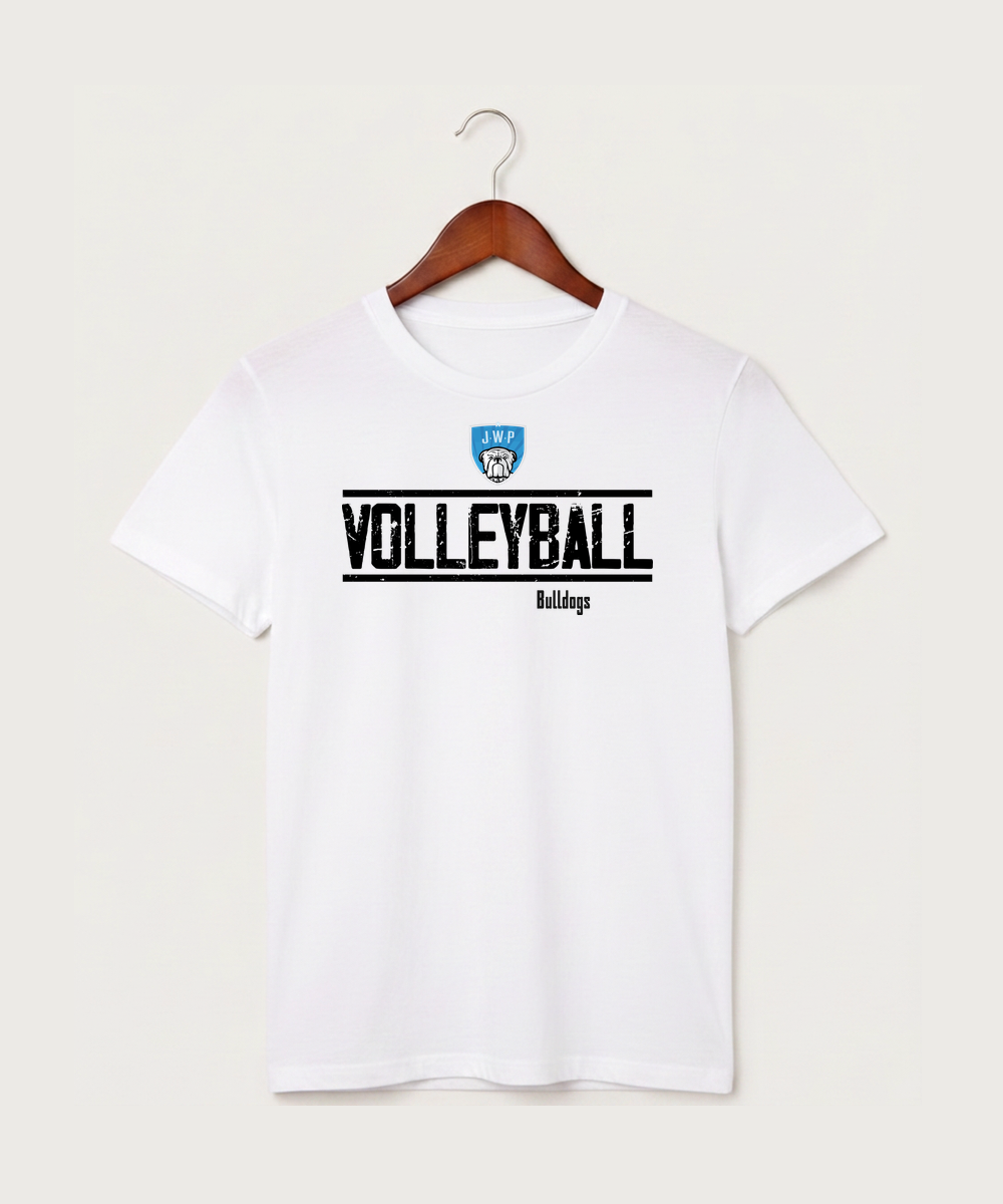 Janesville Waldorf Pemberton Volleyball (Girls) - White T-Shirt - Full Front