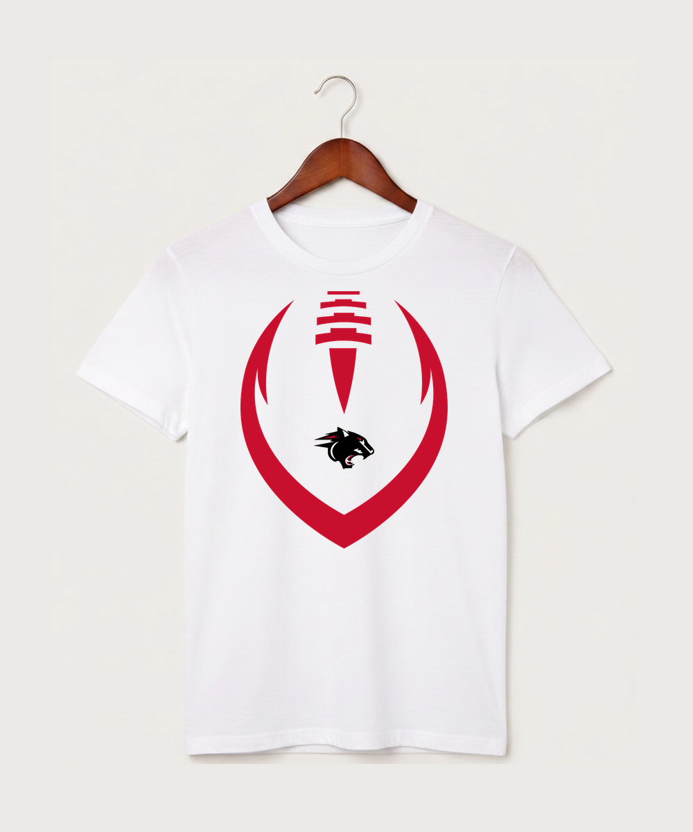 Nrheg Panthers High School Football (Boys) - White T-Shirt - Full Front