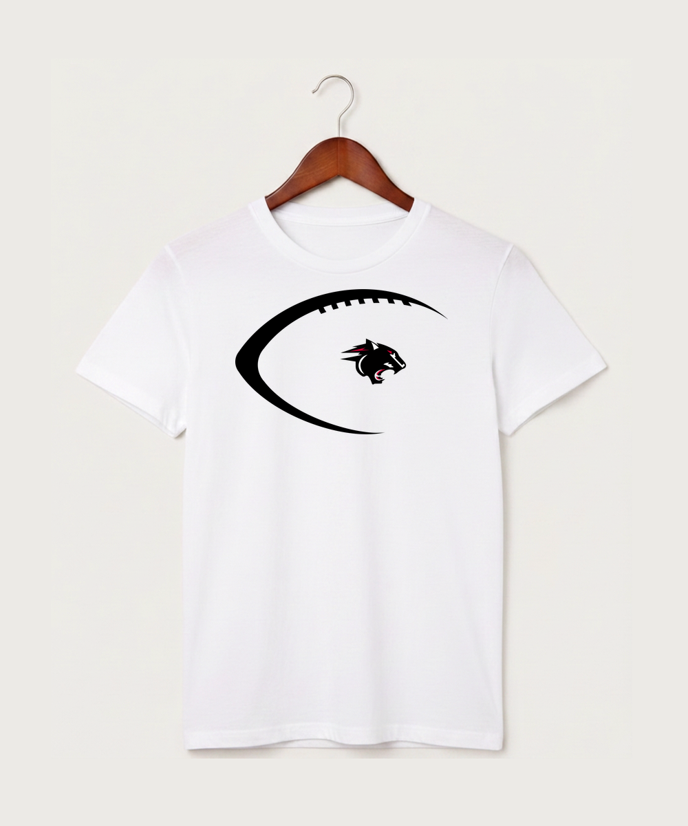 Nrheg Panthers High School Football (Boys) - White T-Shirt - Full Front