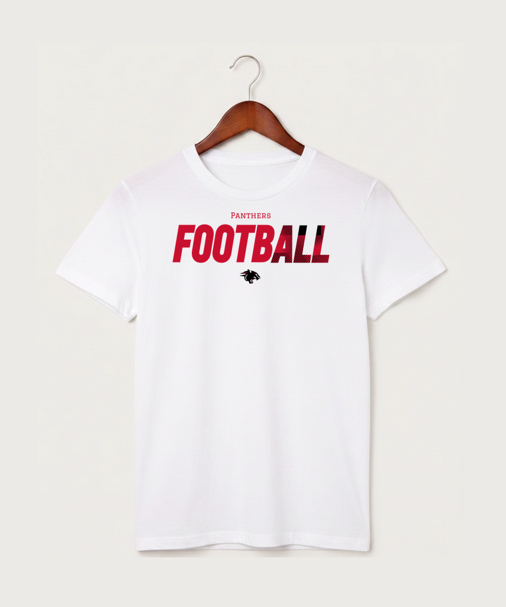 Nrheg Panthers High School Football (Boys) - White T-Shirt - Full Front
