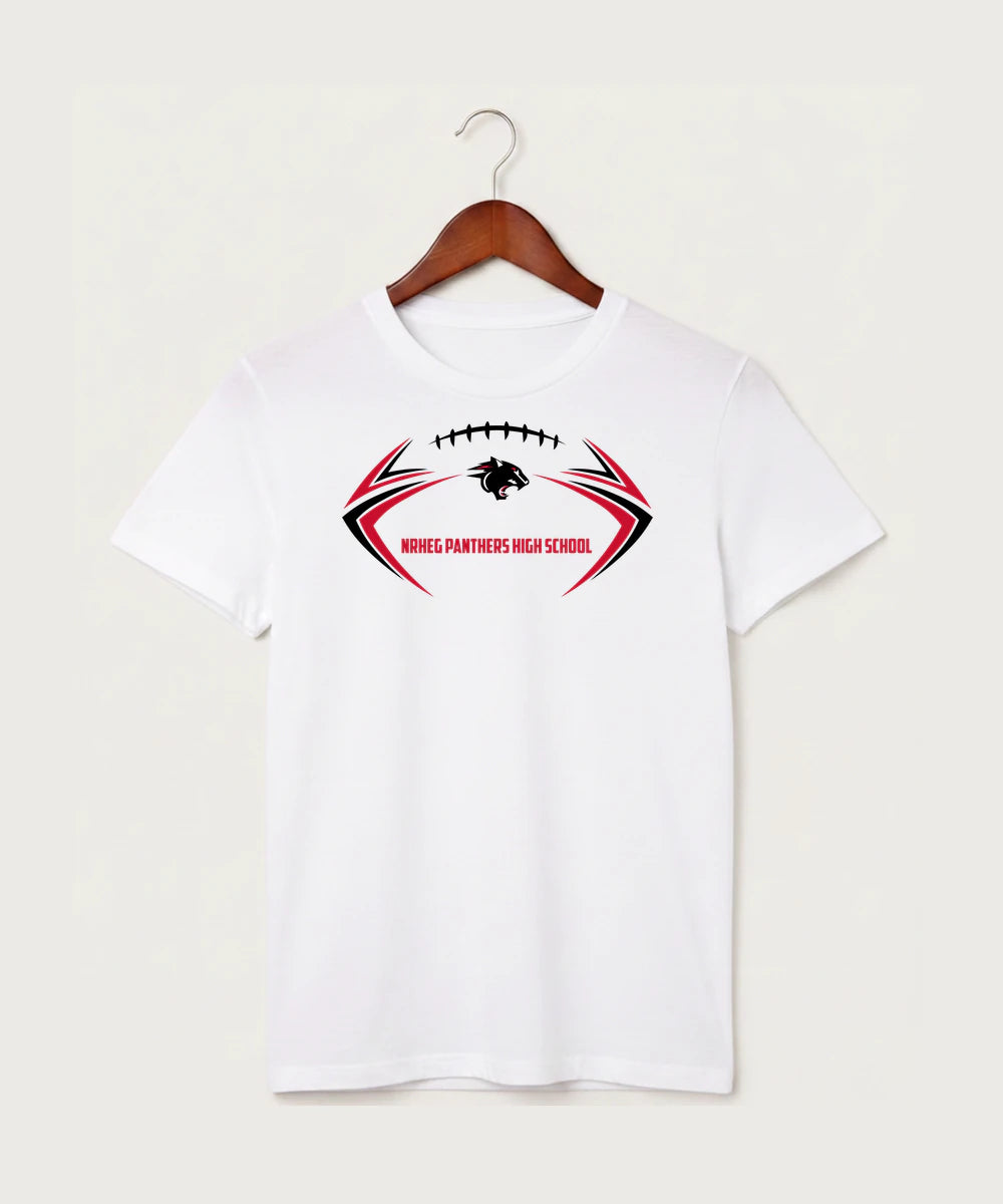 Nrheg Panthers High School Football (Boys) - White T-Shirt - Full Front