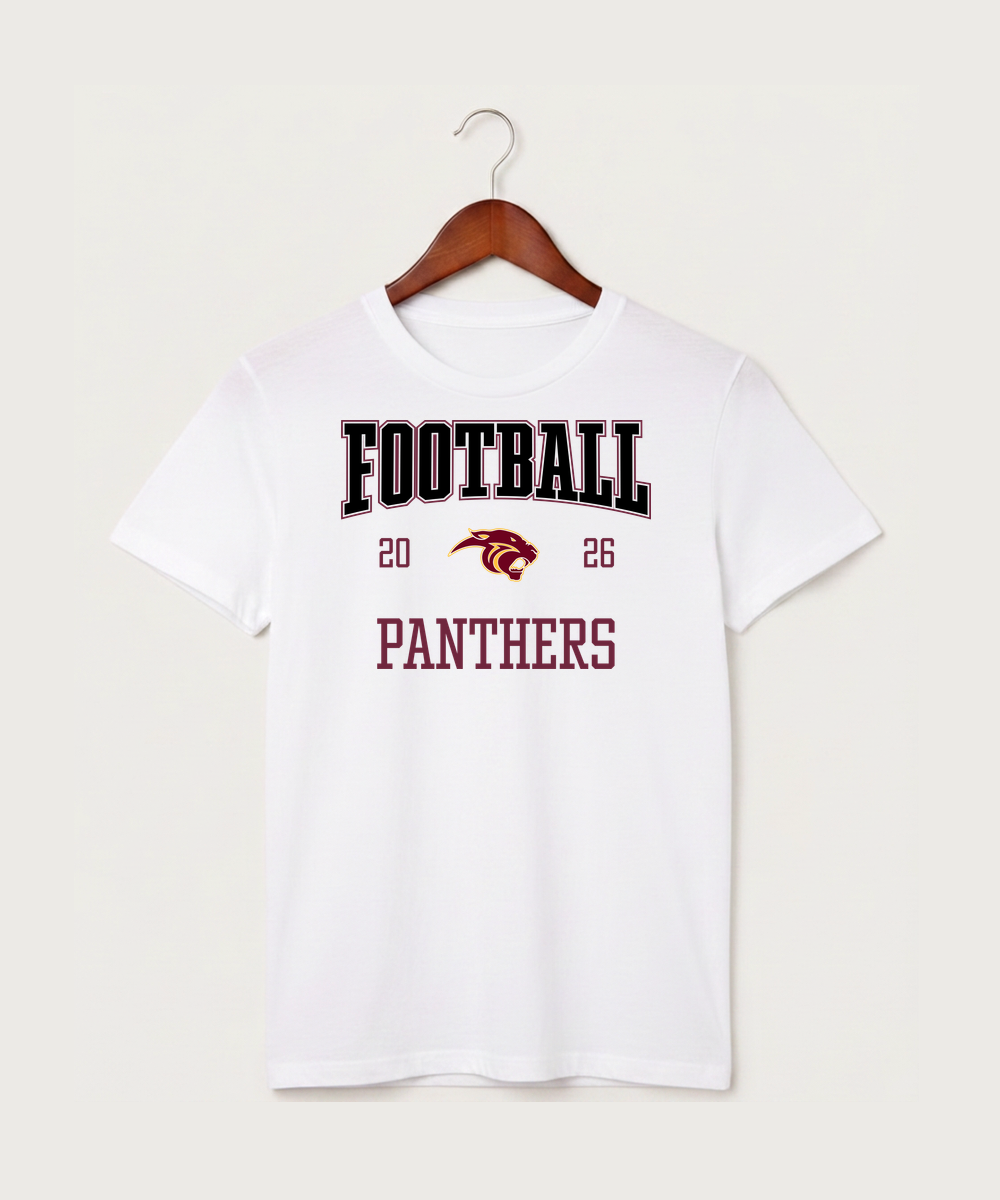 Pine Island High School Football (Boys) - White T-Shirt - Full Front