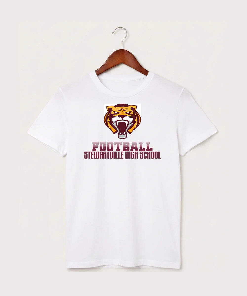 Stewartville High School Football (Boys) - White T-Shirt - Full Front