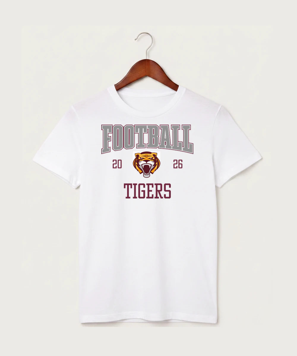 Stewartville High School Football (Boys) - White T-Shirt - Full Front