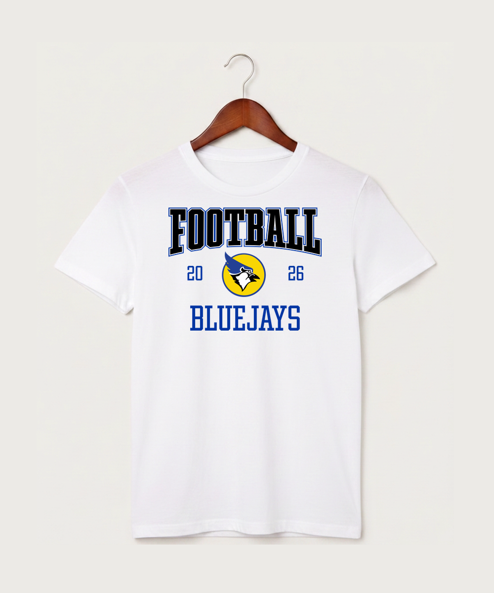 Waseca High School Football (Boys) - White T-Shirt - Full Front
