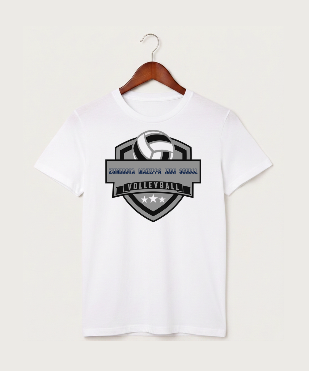 Zumbrota Mazeppa High School Volleyball (Girls) - White T-Shirt - Full Front
