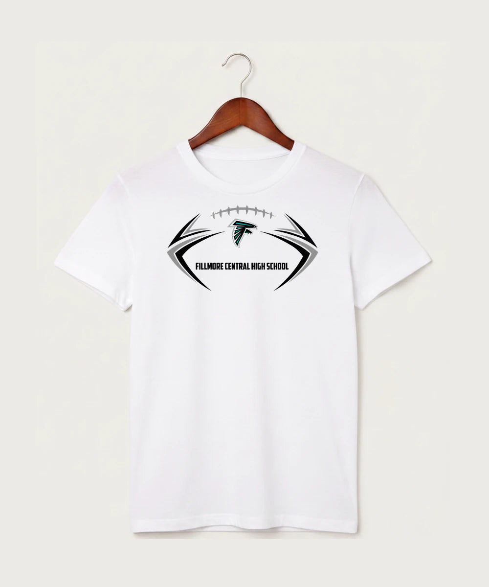 Fillmore Central High School Football (Boys) - White T-Shirt - Full Front