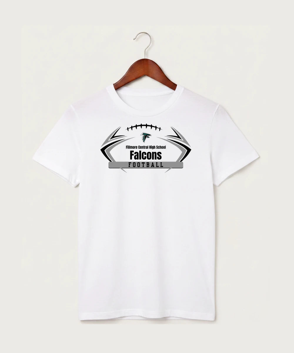 Fillmore Central High School Football (Boys) - White T-Shirt - Full Front