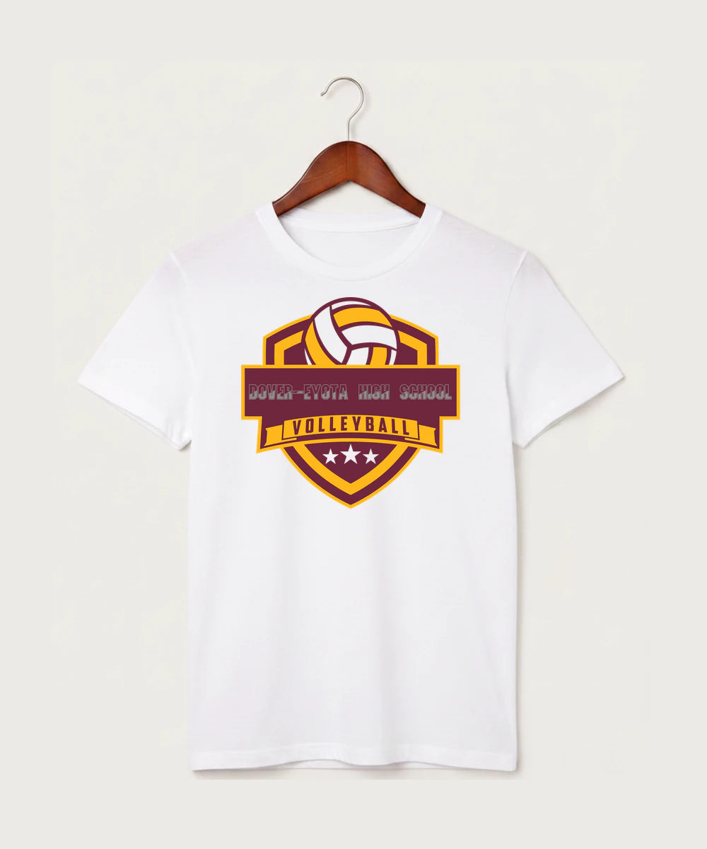 Dover-Eyota High School Volleyball (Girls) - White T-Shirt - Full Front