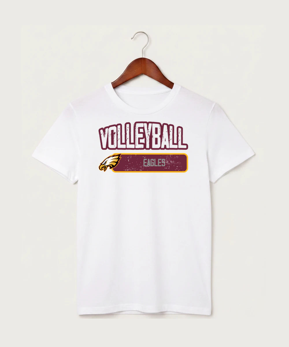 Dover-Eyota High School Volleyball (Girls) - White T-Shirt - Full Front