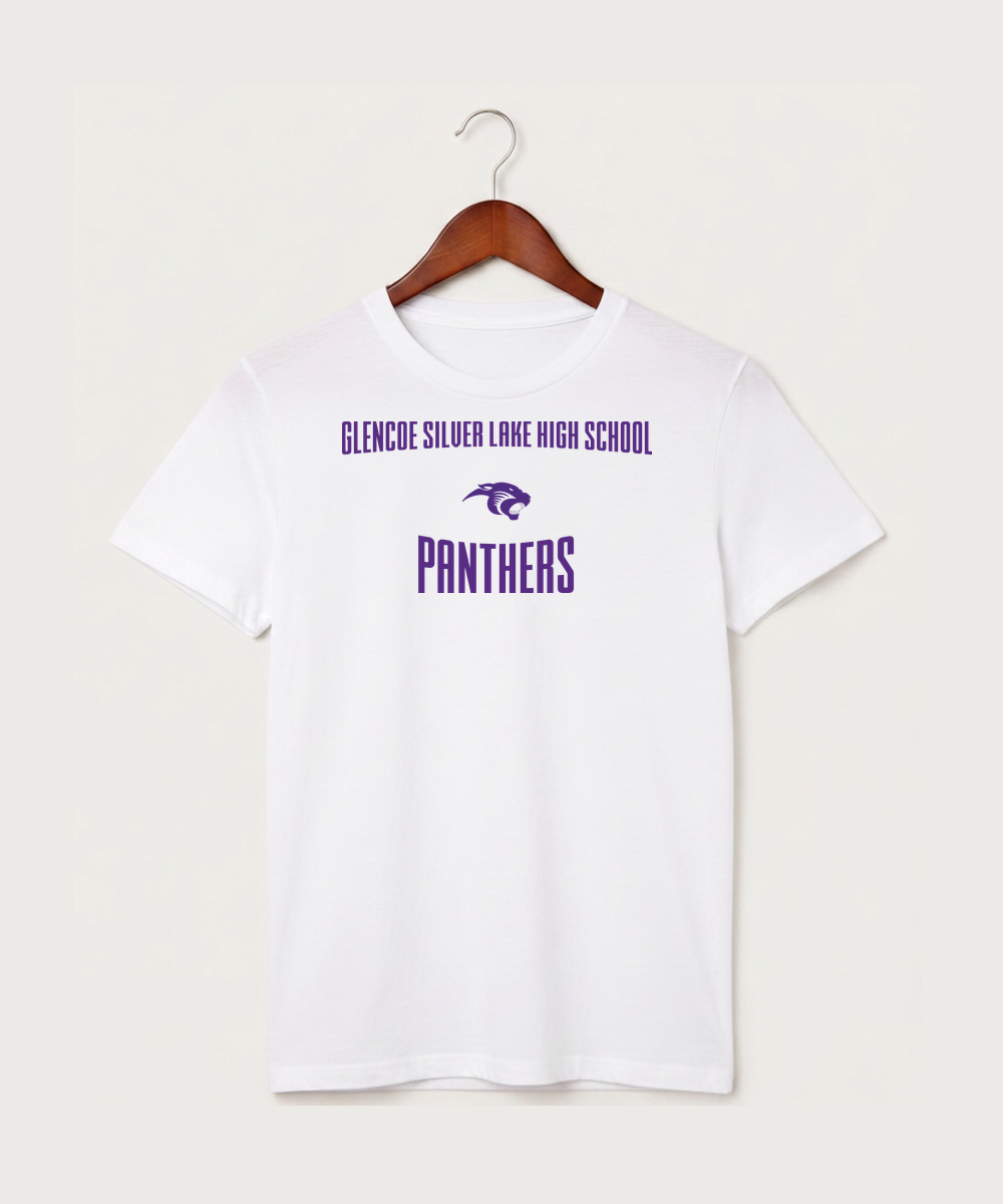 Glencoe Silver Lake High School Athletics - White T-Shirt - Full Front