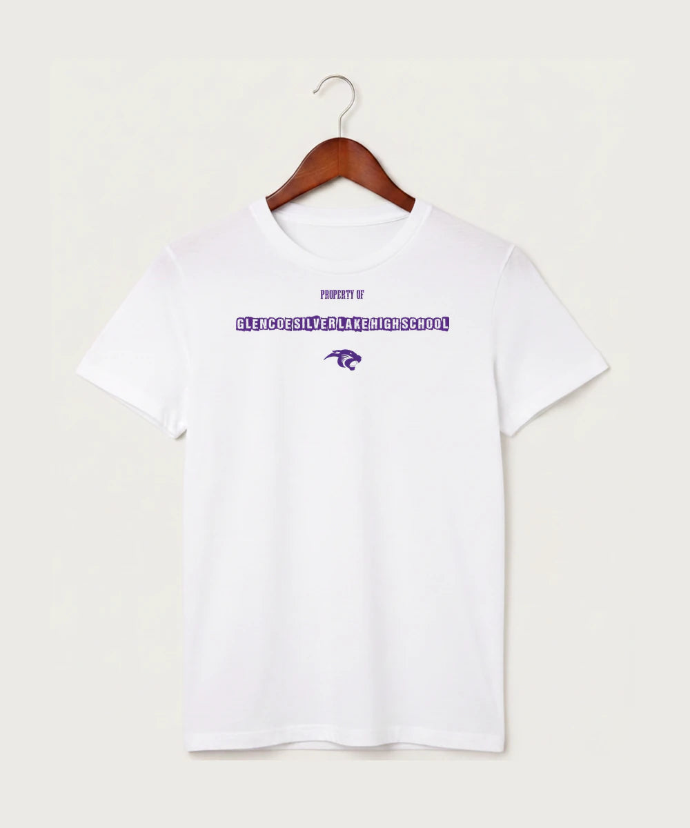 Glencoe Silver Lake High School Athletics - White T-Shirt - Full Front