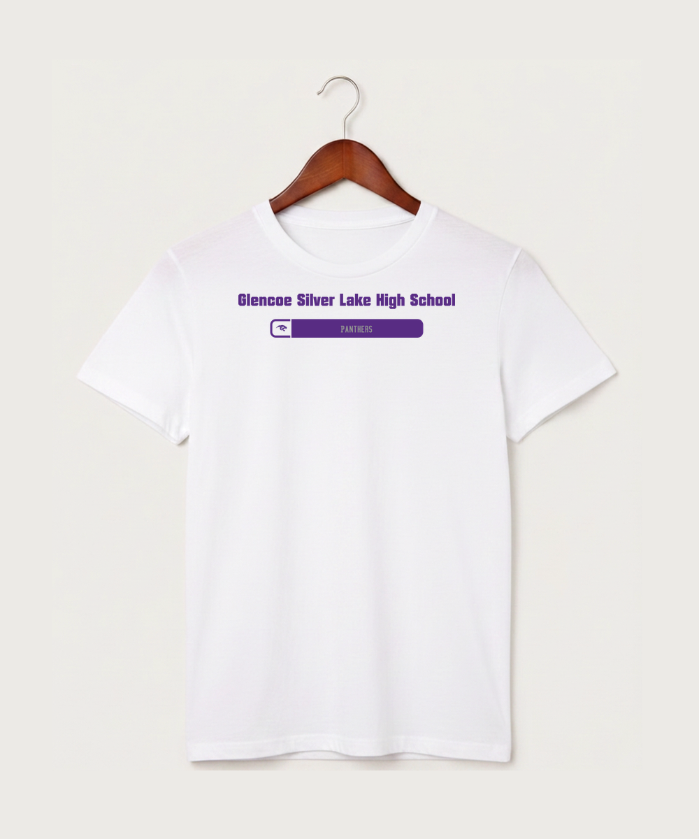Glencoe Silver Lake High School Athletics - White T-Shirt - Full Front