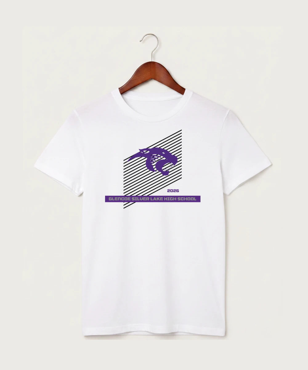 Glencoe Silver Lake High School Athletics - White T-Shirt - Full Front