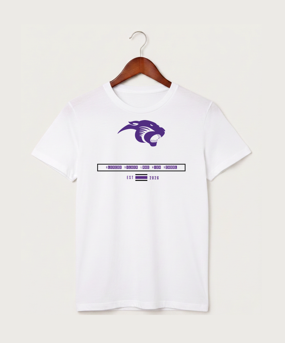 Glencoe Silver Lake High School Athletics - White T-Shirt - Full Front