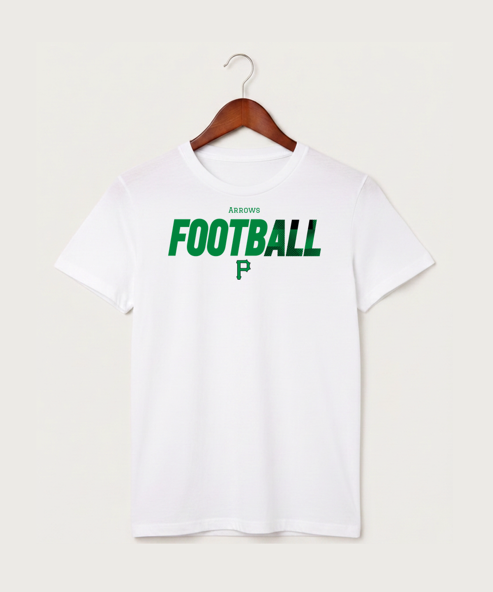 Pipestone Area High School Football (Boys) - White T-Shirt - Full Front