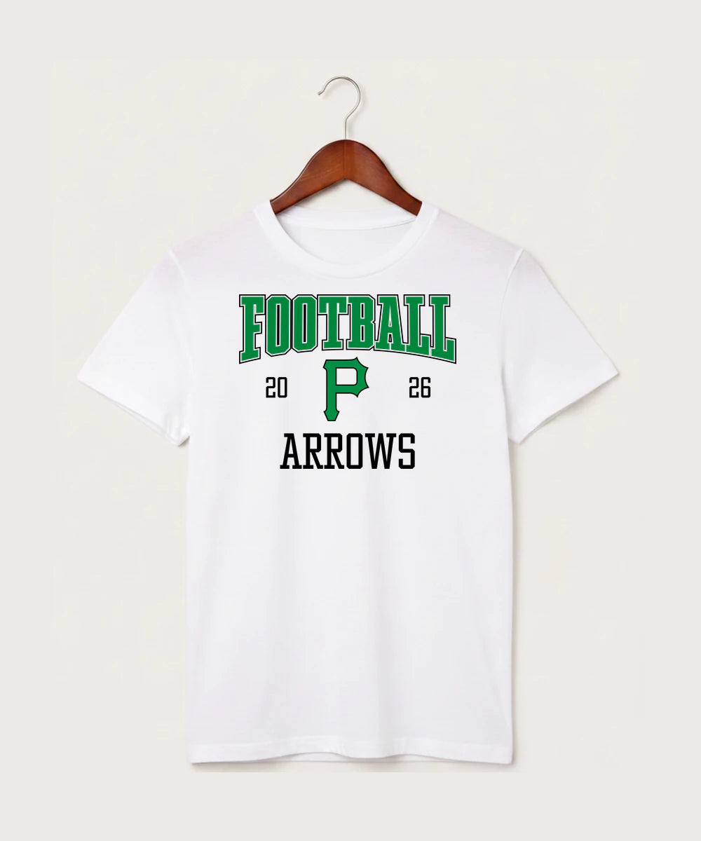 Pipestone Area High School Football (Boys) - White T-Shirt - Full Front