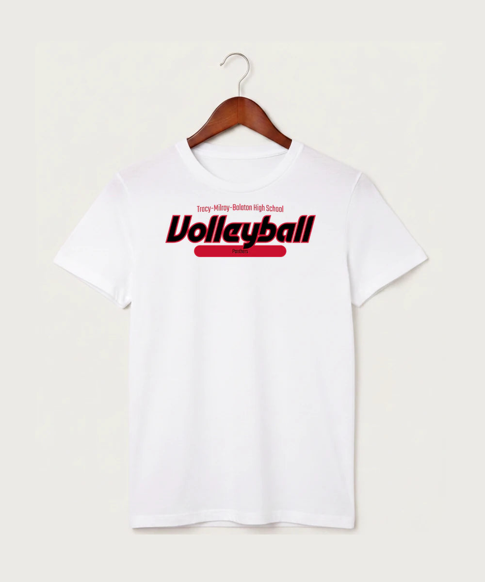 Tracy-Milroy-Balaton High School Volleyball (Girls) - White T-Shirt - Full Front