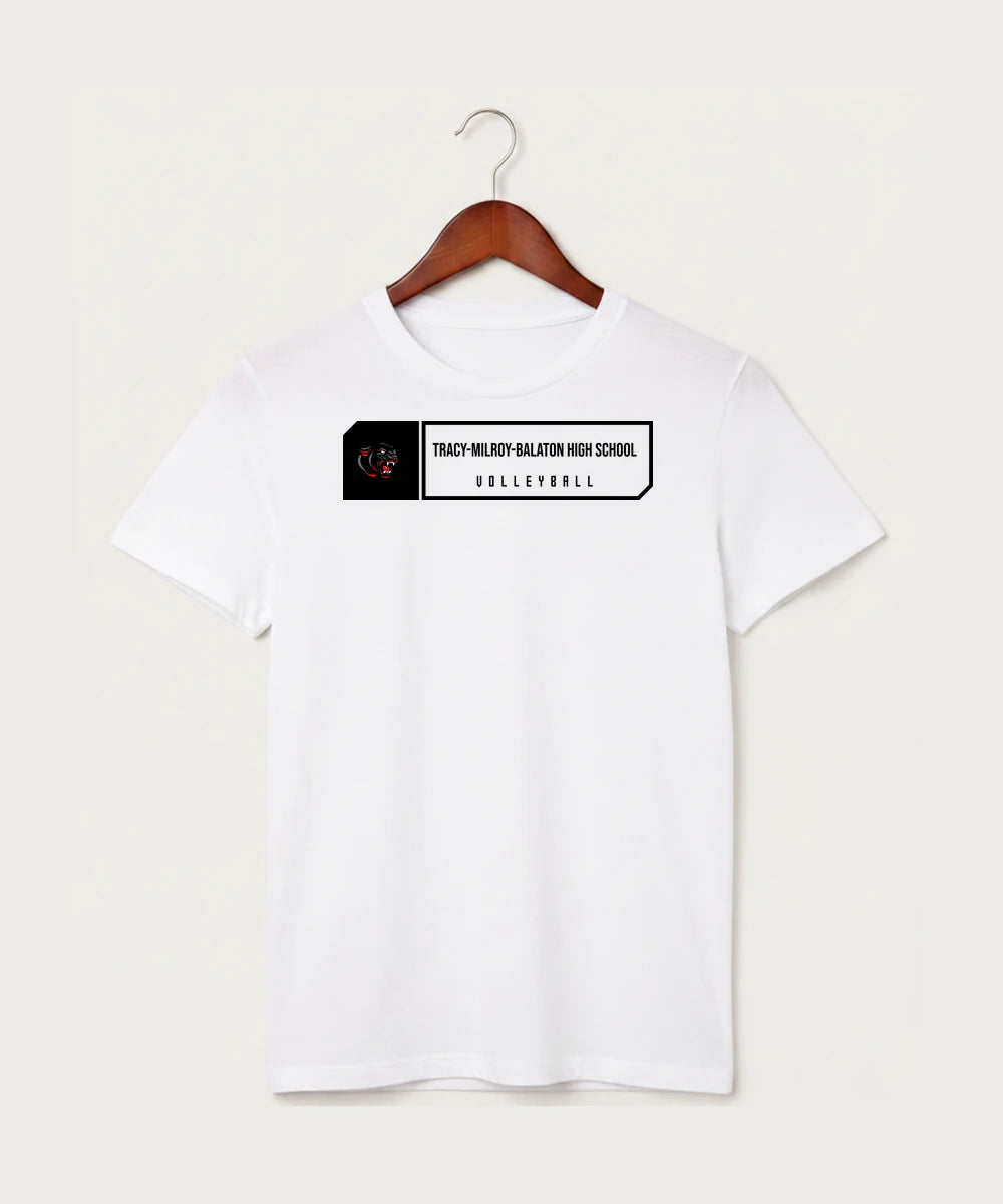 Tracy-Milroy-Balaton High School Volleyball (Girls) - White T-Shirt - Full Front