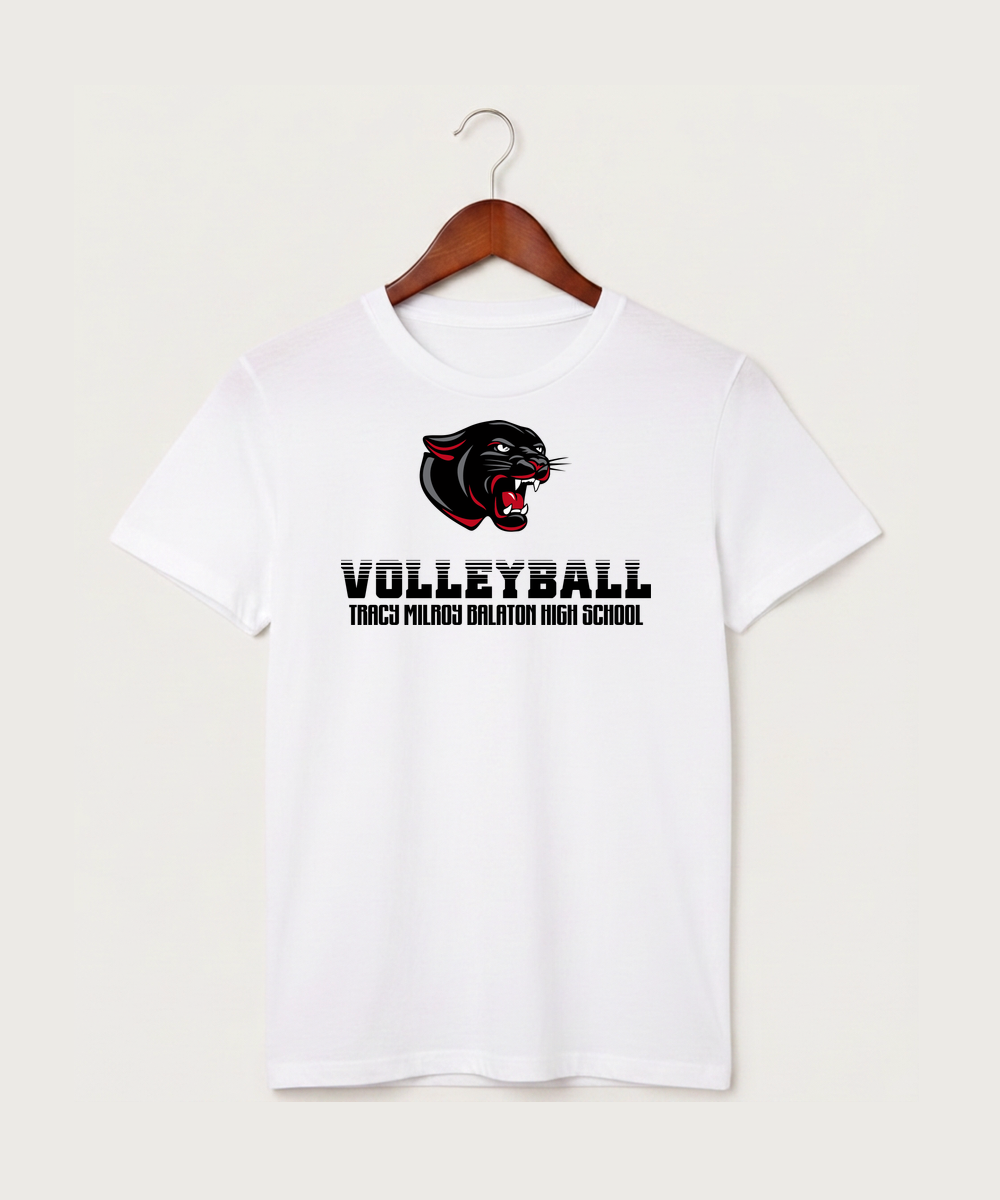 Tracy-Milroy-Balaton High School Volleyball (Girls) - White T-Shirt - Full Front