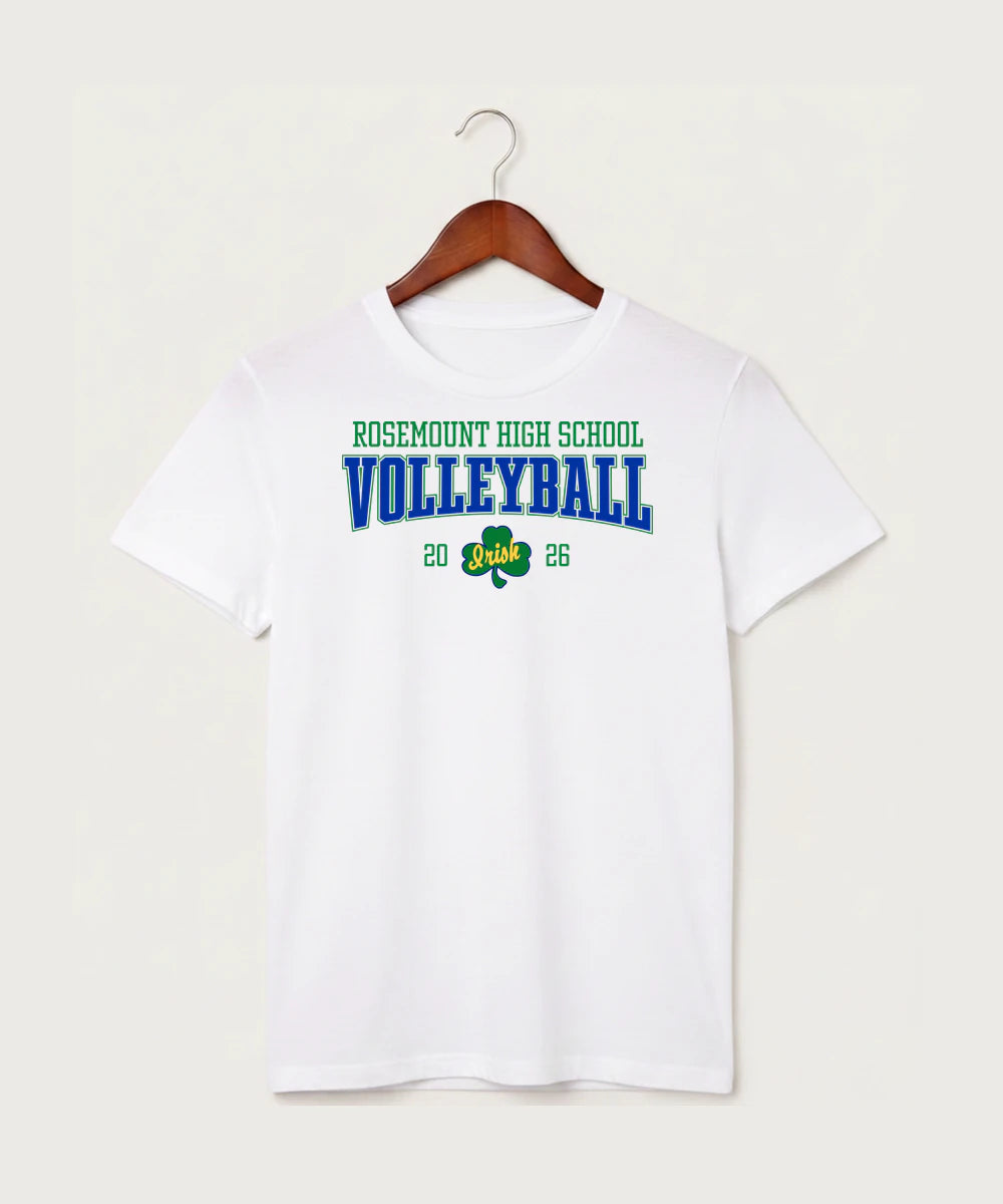 Rosemount High School Volleyball (Girls) - White T-Shirt - Full Front