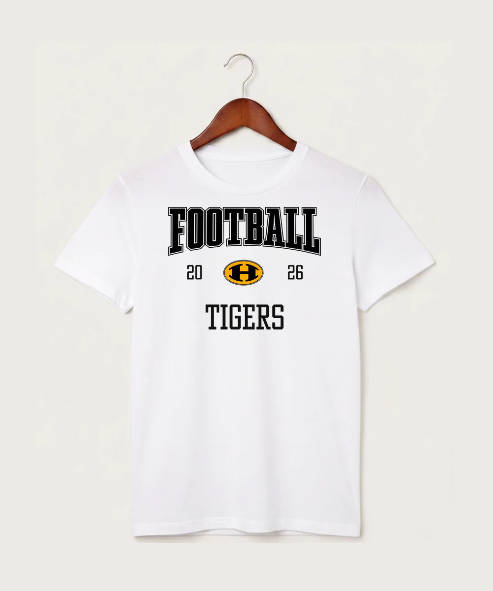 Hutchinson High School Football (Boys) - White T-Shirt - Full Front