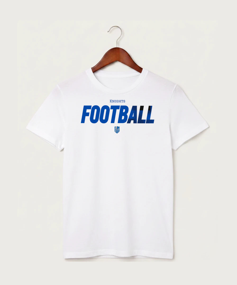 Lake Crystal-Welcome-Memorial High School Football (Boys) - White T-Shirt - Full Front