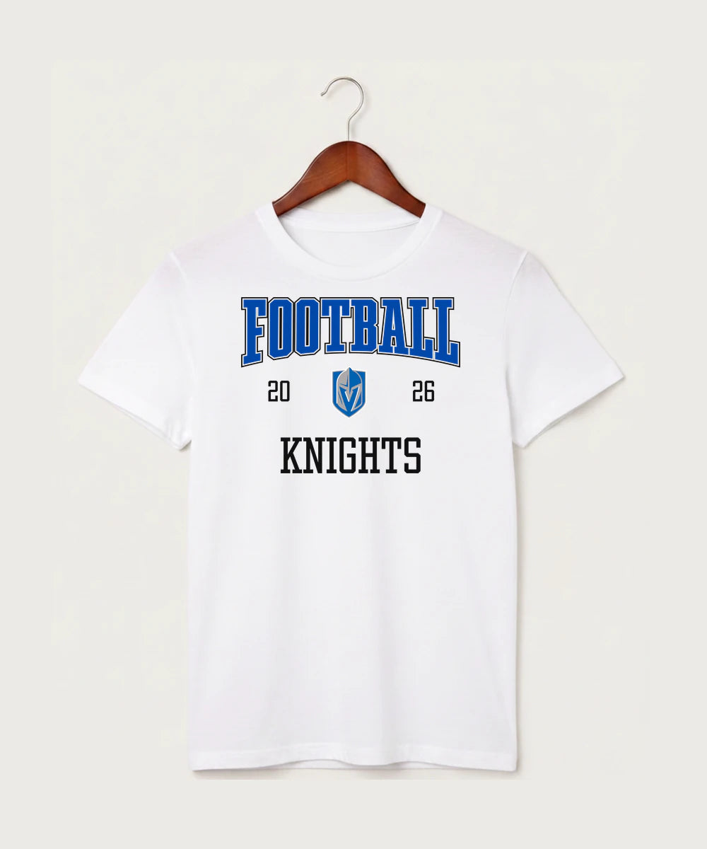 Lake Crystal-Welcome-Memorial High School Football (Boys) - White T-Shirt - Full Front