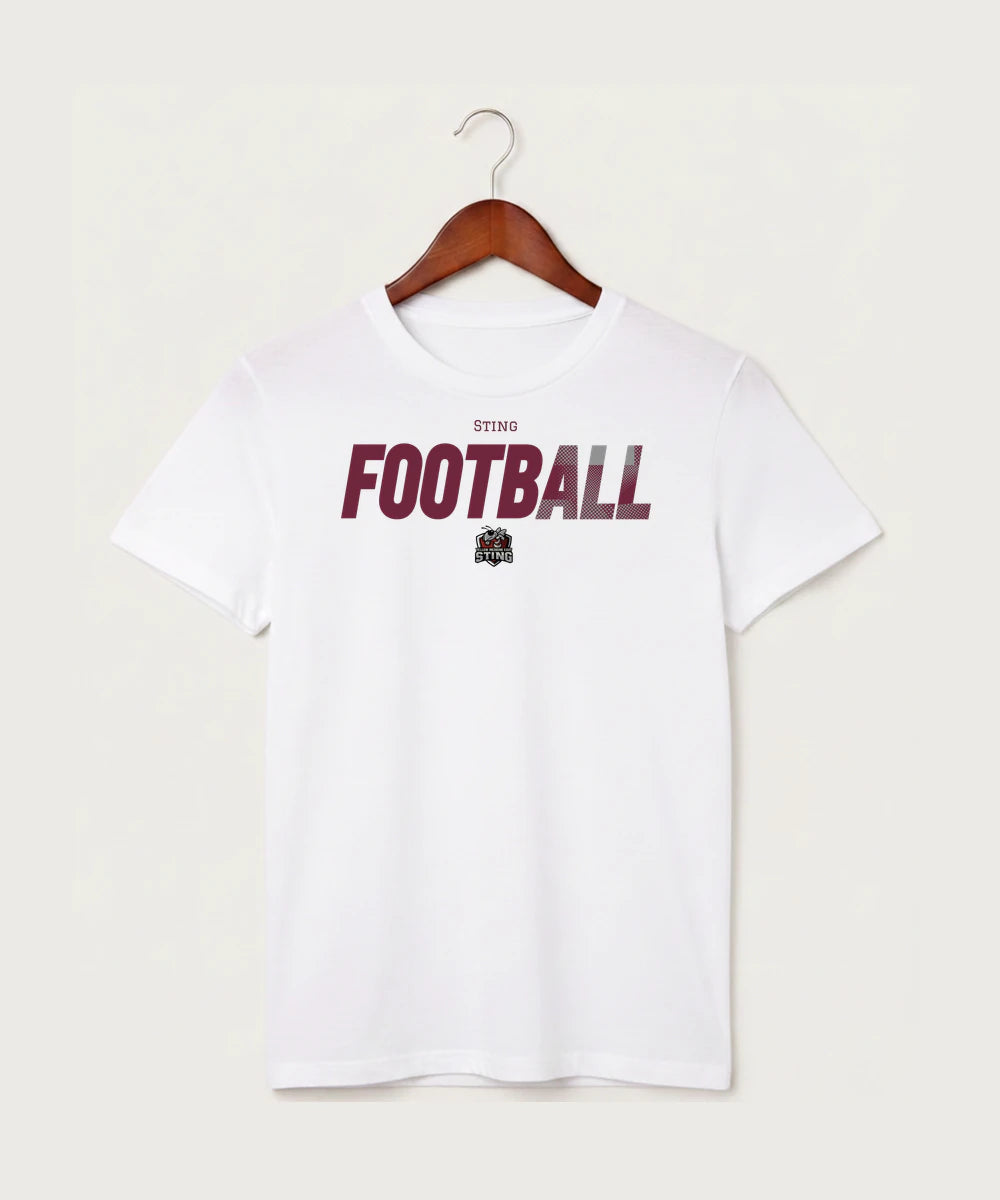 Yellow Medicine East High School Football (Boys) - White T-Shirt - Full Front