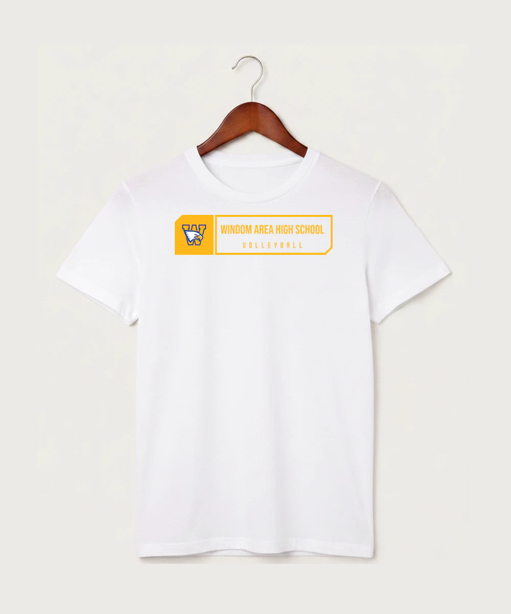 Windom Area High School Volleyball (Girls) - White T-Shirt - Full Front