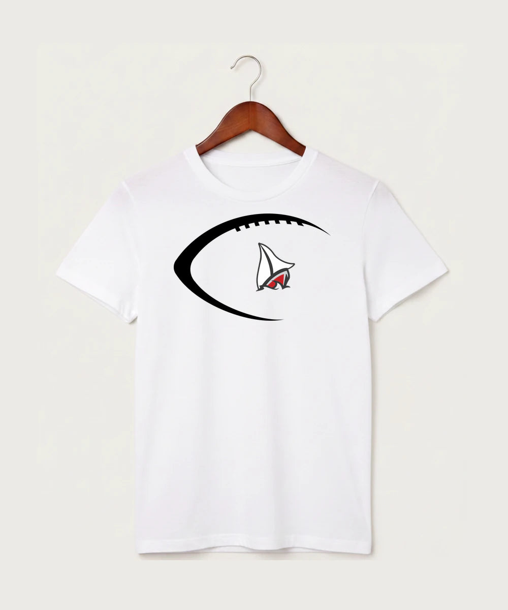 Detroit Lakes Community High School Football (Boys) - White T-Shirt - Full Front