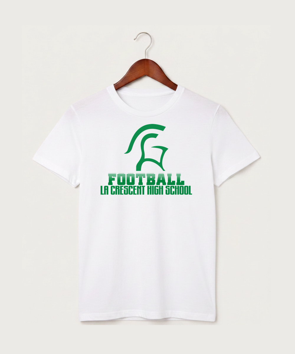 La Crescent High School Football (Boys) - White T-Shirt - Full Front