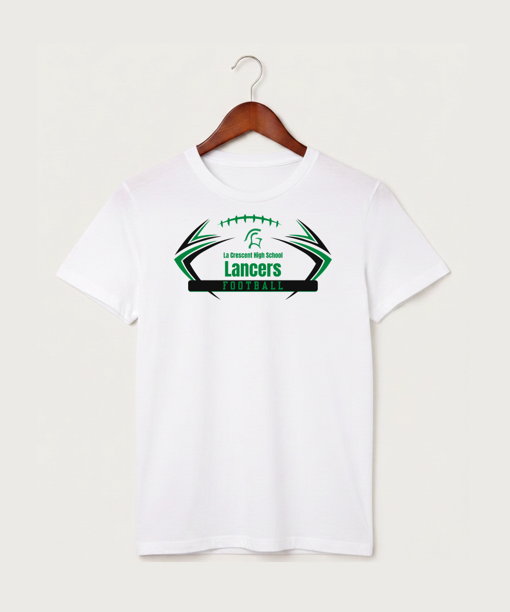 La Crescent High School Football (Boys) - White T-Shirt - Full Front