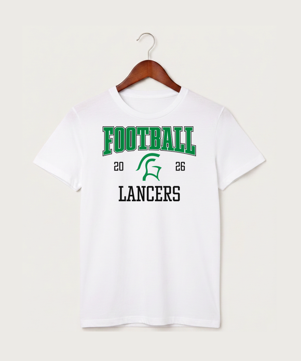 La Crescent High School Football (Boys) - White T-Shirt - Full Front