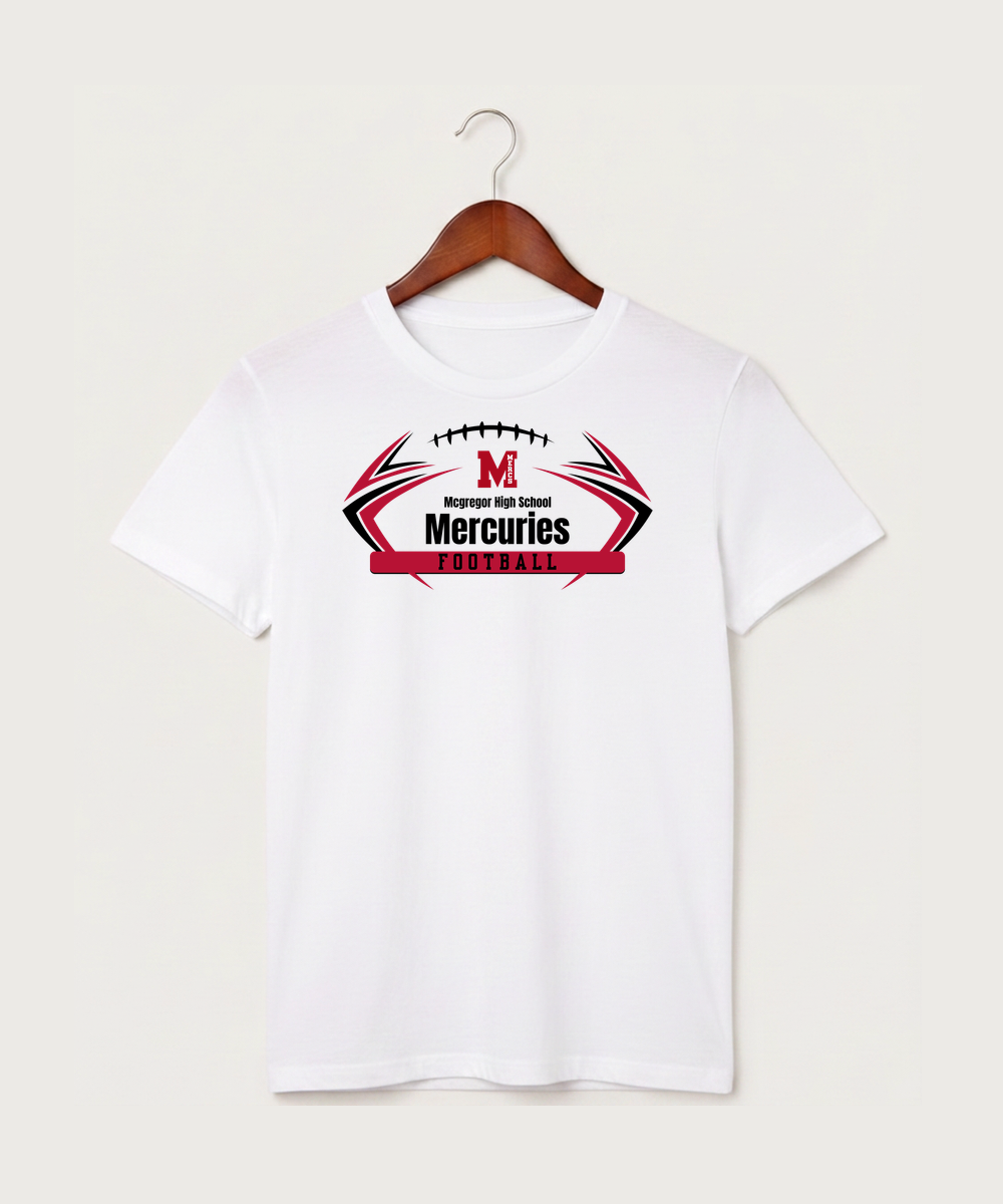Mcgregor High School Football (Boys) - White T-Shirt - Full Front