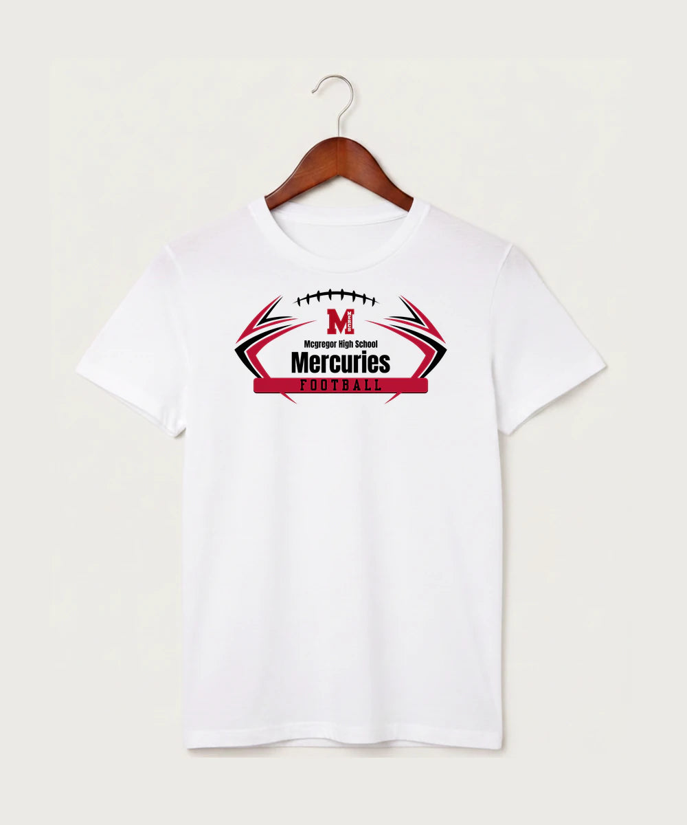 Mcgregor High School Football (Boys) - White T-Shirt - Full Front