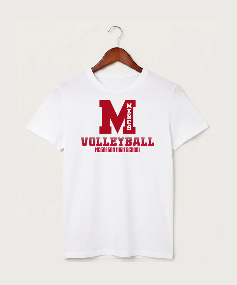 Mcgregor High School Volleyball (Girls) - White T-Shirt - Full Front