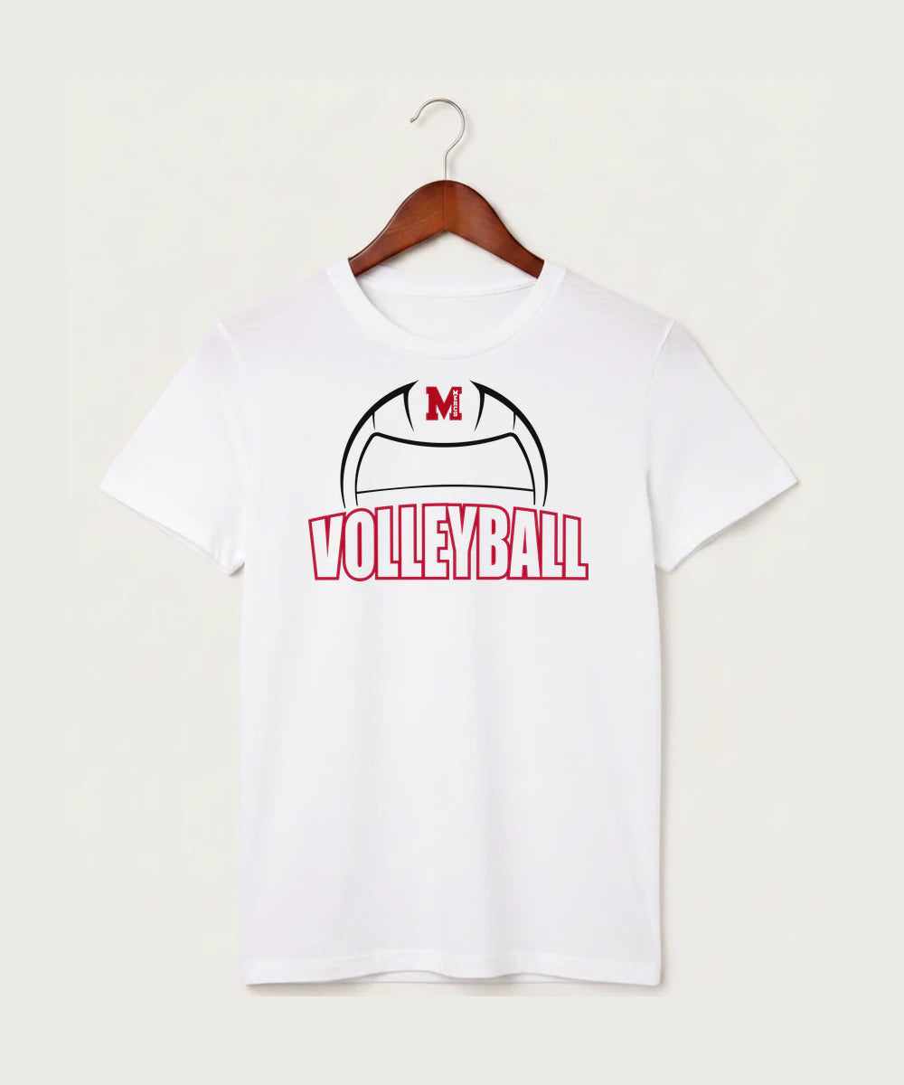 Mcgregor High School Volleyball (Girls) - White T-Shirt - Full Front