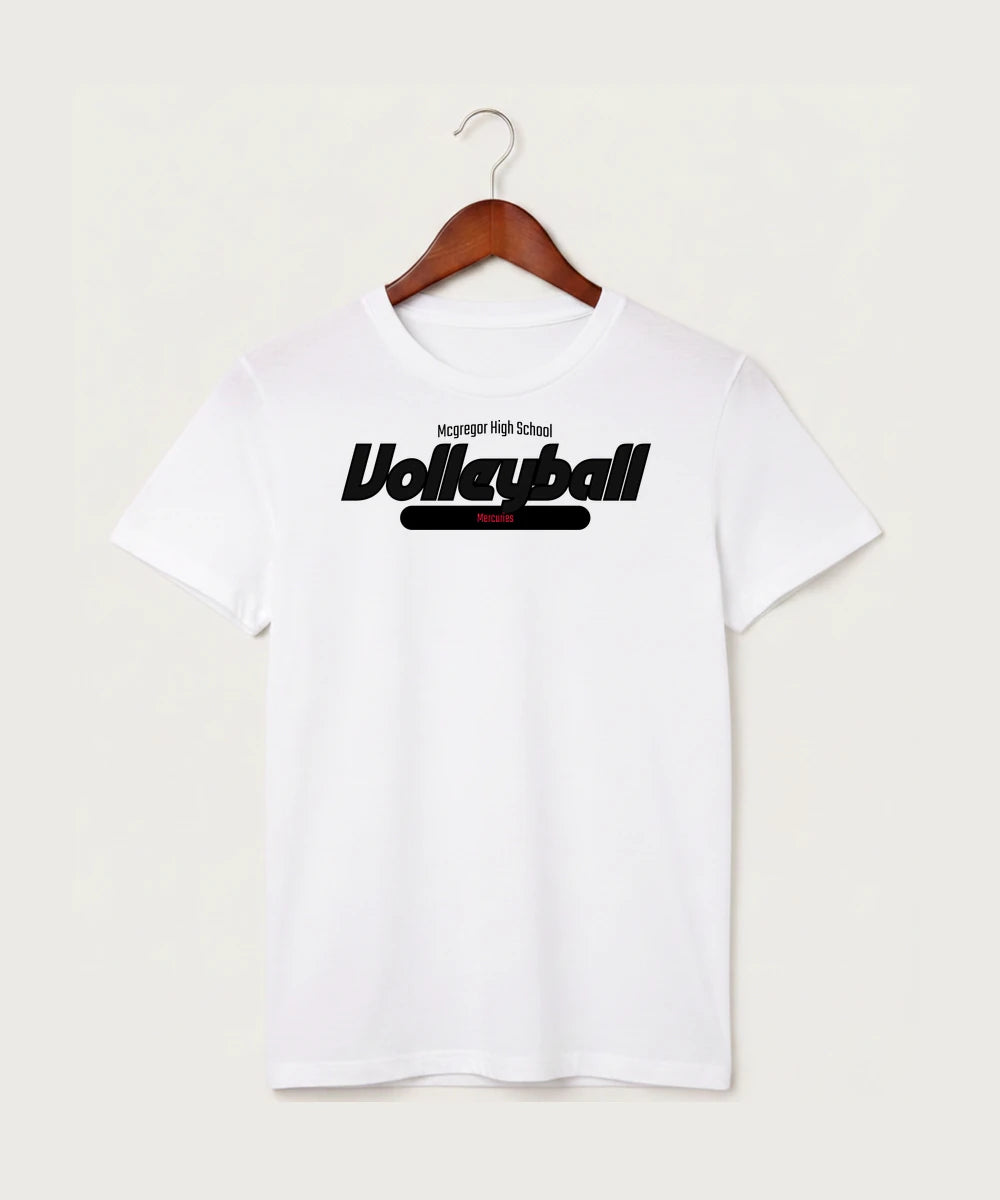 Mcgregor High School Volleyball (Girls) - White T-Shirt - Full Front