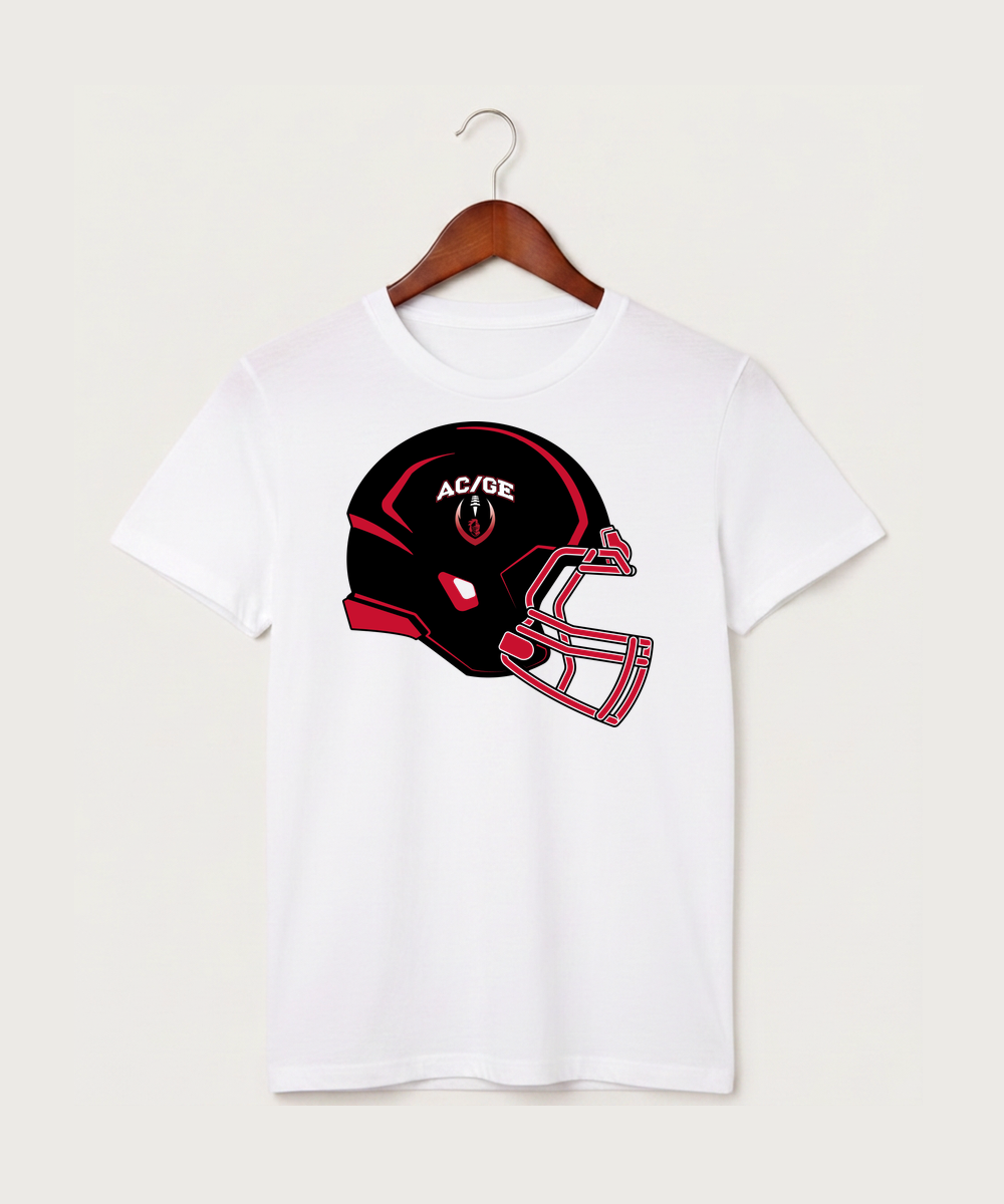 Alden-Conger-Glenville Emmons High School Football (Boys) - White T-Shirt - Full Front