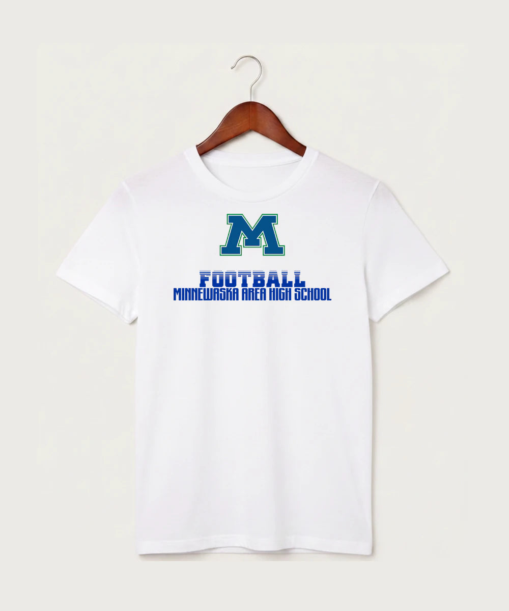 Minnewaska Area High School Football (Boys) - White T-Shirt - Full Front
