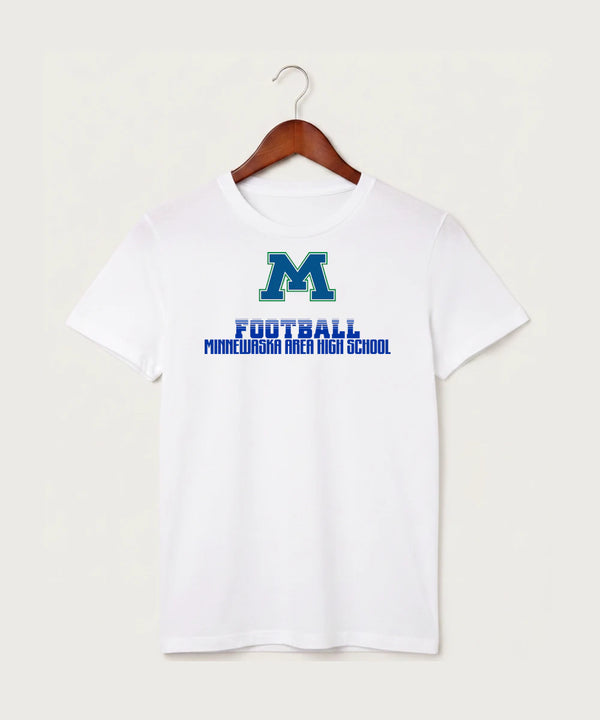 Minnewaska Area High School Football (Boys) - White T-Shirt - Full Front