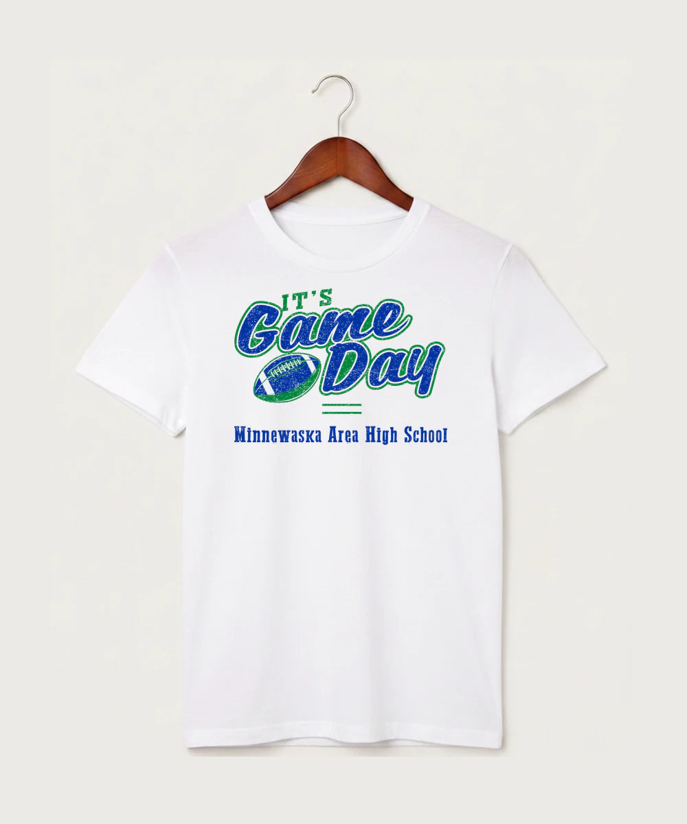 Minnewaska Area High School Football (Boys) - White T-Shirt - Full Front