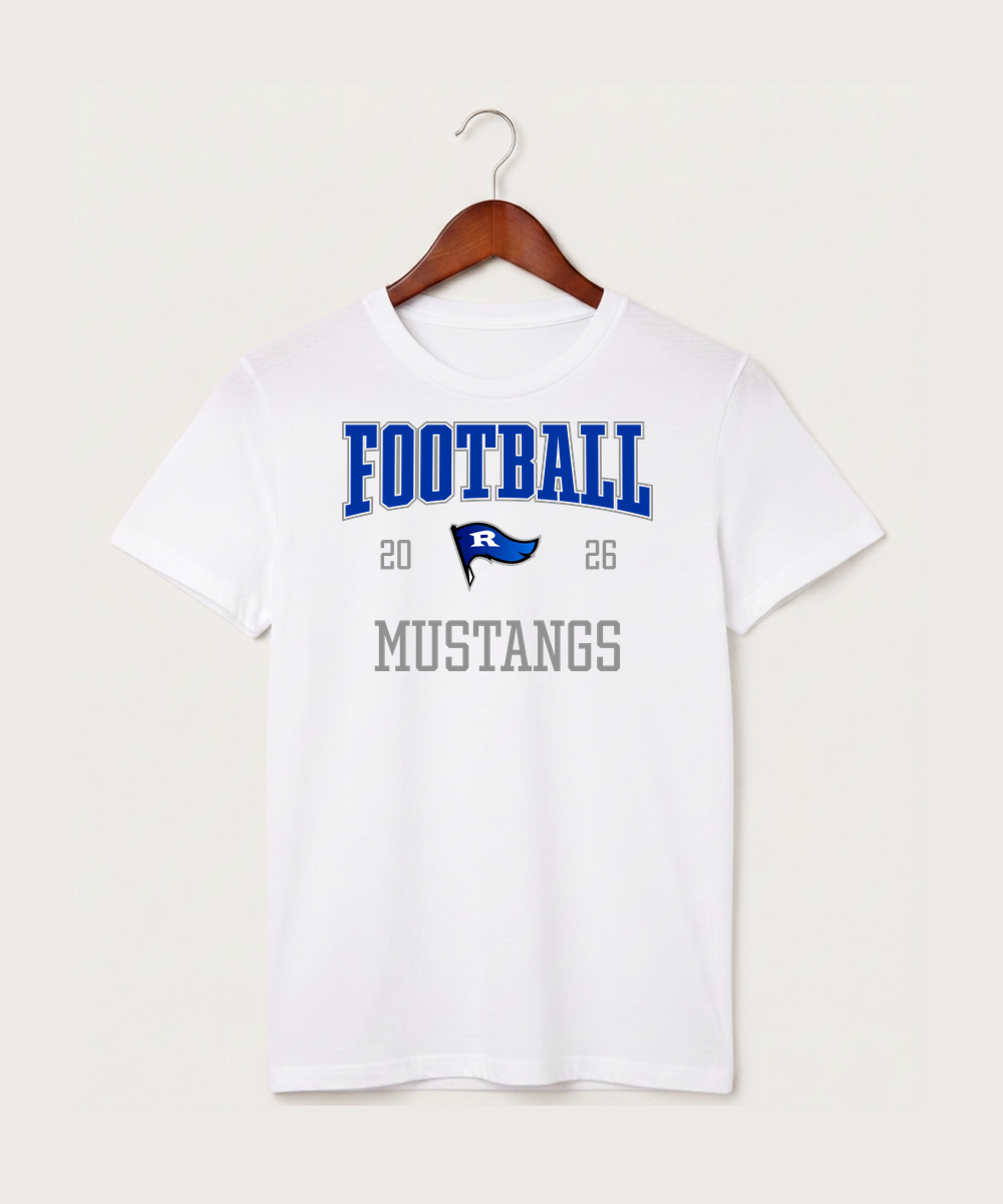Red Lake County Central Football (Boys) - White T-Shirt - Full Front