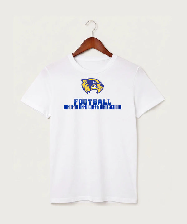 Wadena Deer Creek High School Football (Boys) - White T-Shirt - Full Front