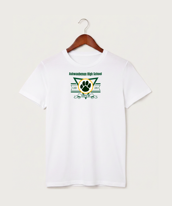 Ashwaubenon High School General (Sandbox) - White T-Shirt - Full Front