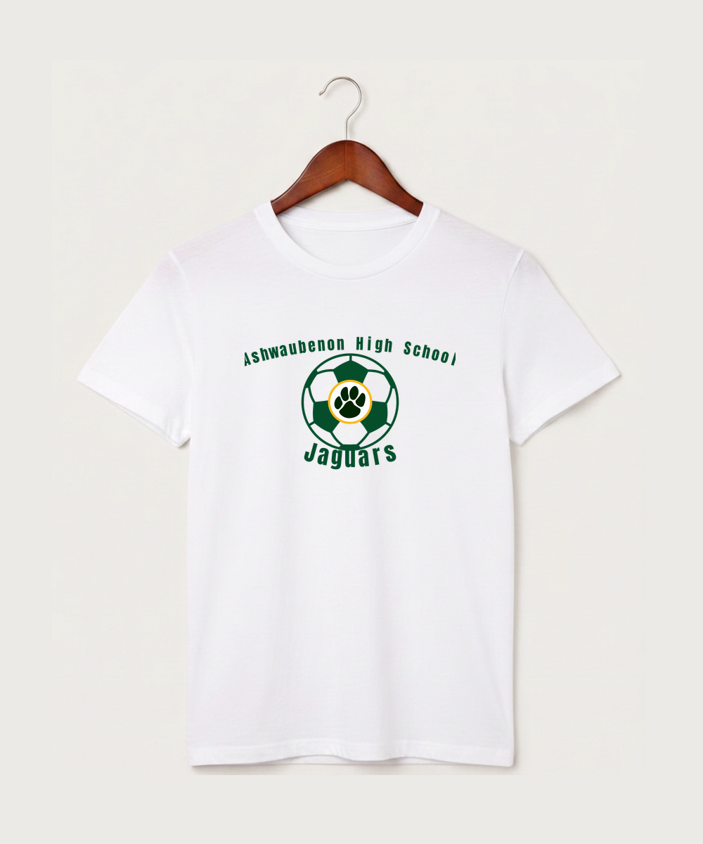 Ashwaubenon High School Soccer (Boys) - White T-Shirt - Full Front