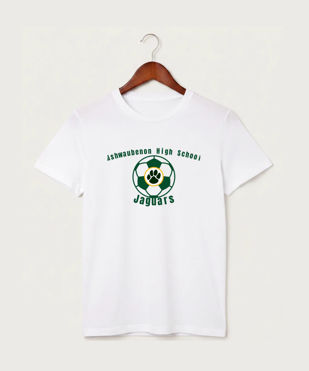 Ashwaubenon High School Soccer (Boys) - White T-Shirt - Full Front